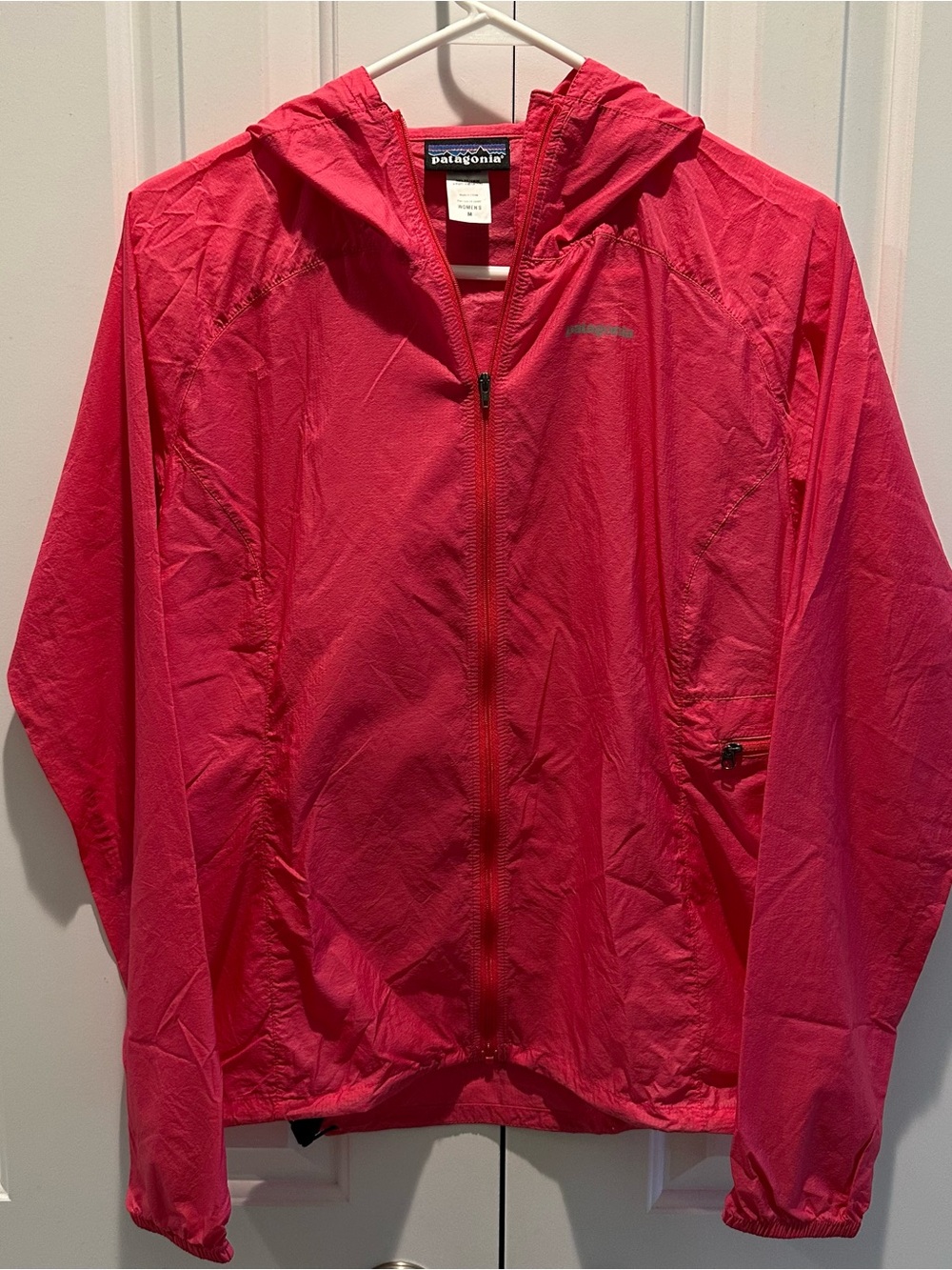 Patagonia Pink Lightweight Full Zip Hooded Jacket M